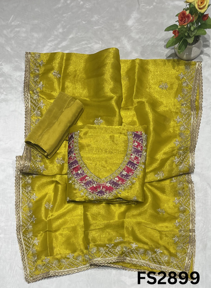 FS2899 | Shimmer Suit | Party Wear | Wedding | Jaggo | Ring Ceremony | Festival
