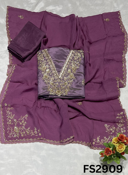 FS2909 | Shimmer Suit | Party Wear | Wedding | Jaggo | Ring Ceremony | Festival