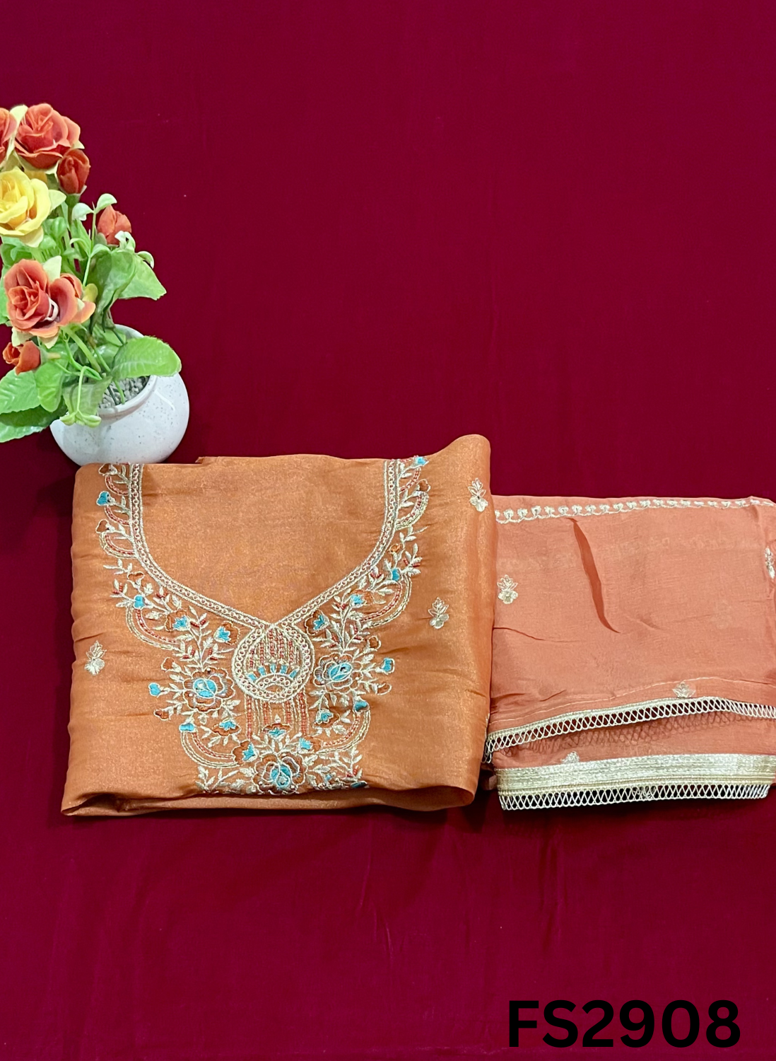 FS2908 | Shimmer Suit | Party Wear | Wedding | Jaggo | Ring Ceremony | Festival