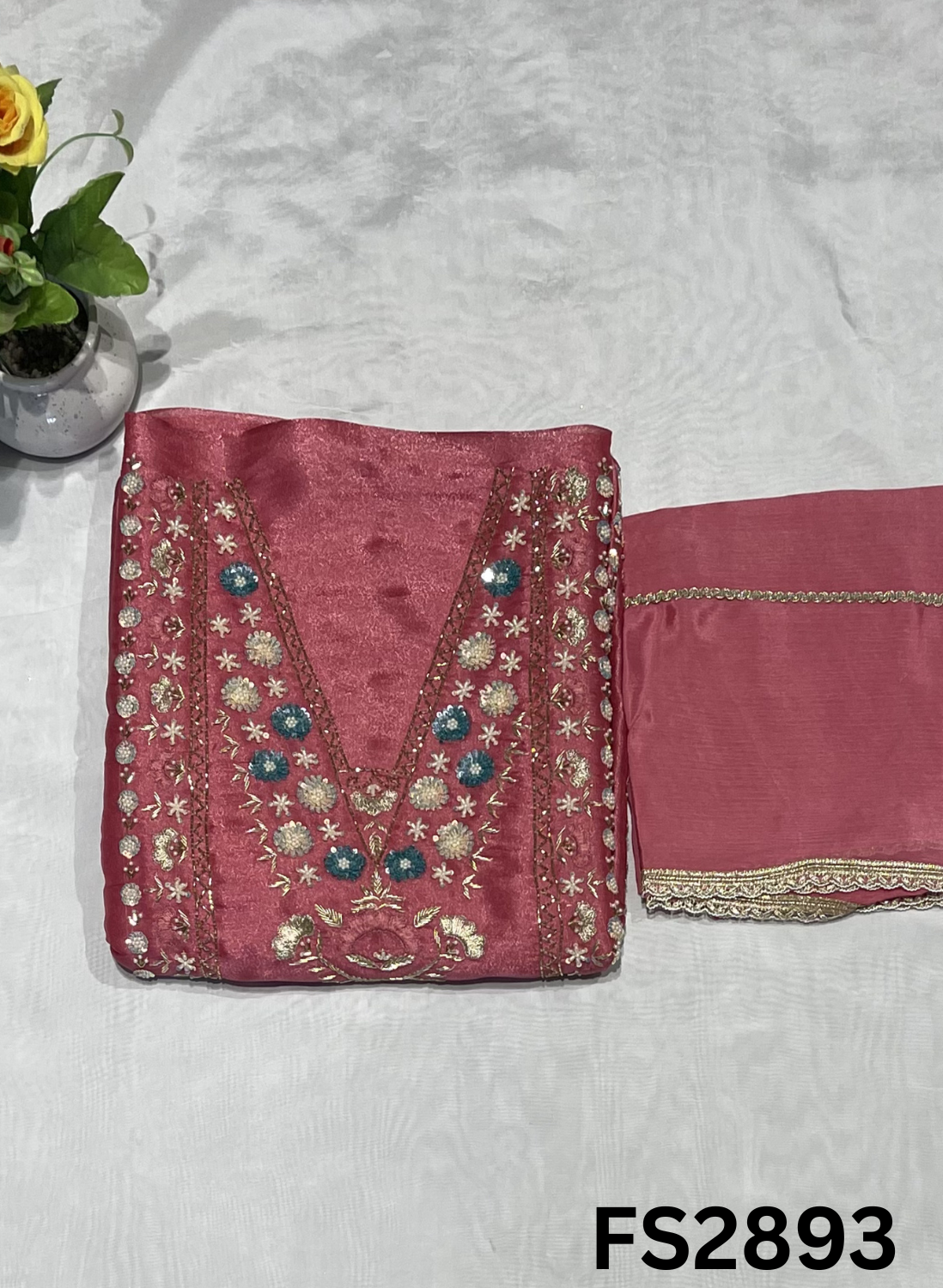 FS2893 | Shimmer Suit | Party Wear | Wedding | Jaggo | Ring Ceremony | Festival