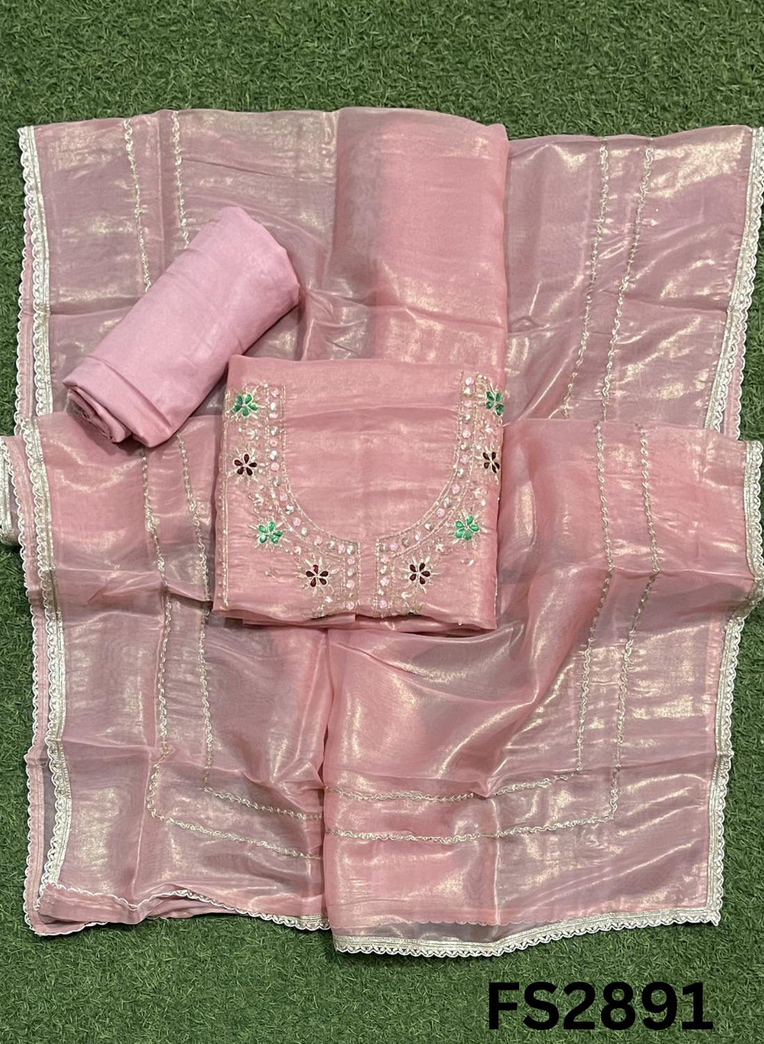 FS2891 | Shimmer Suit | Party Wear | Wedding | Jaggo | Ring Ceremony | Festival