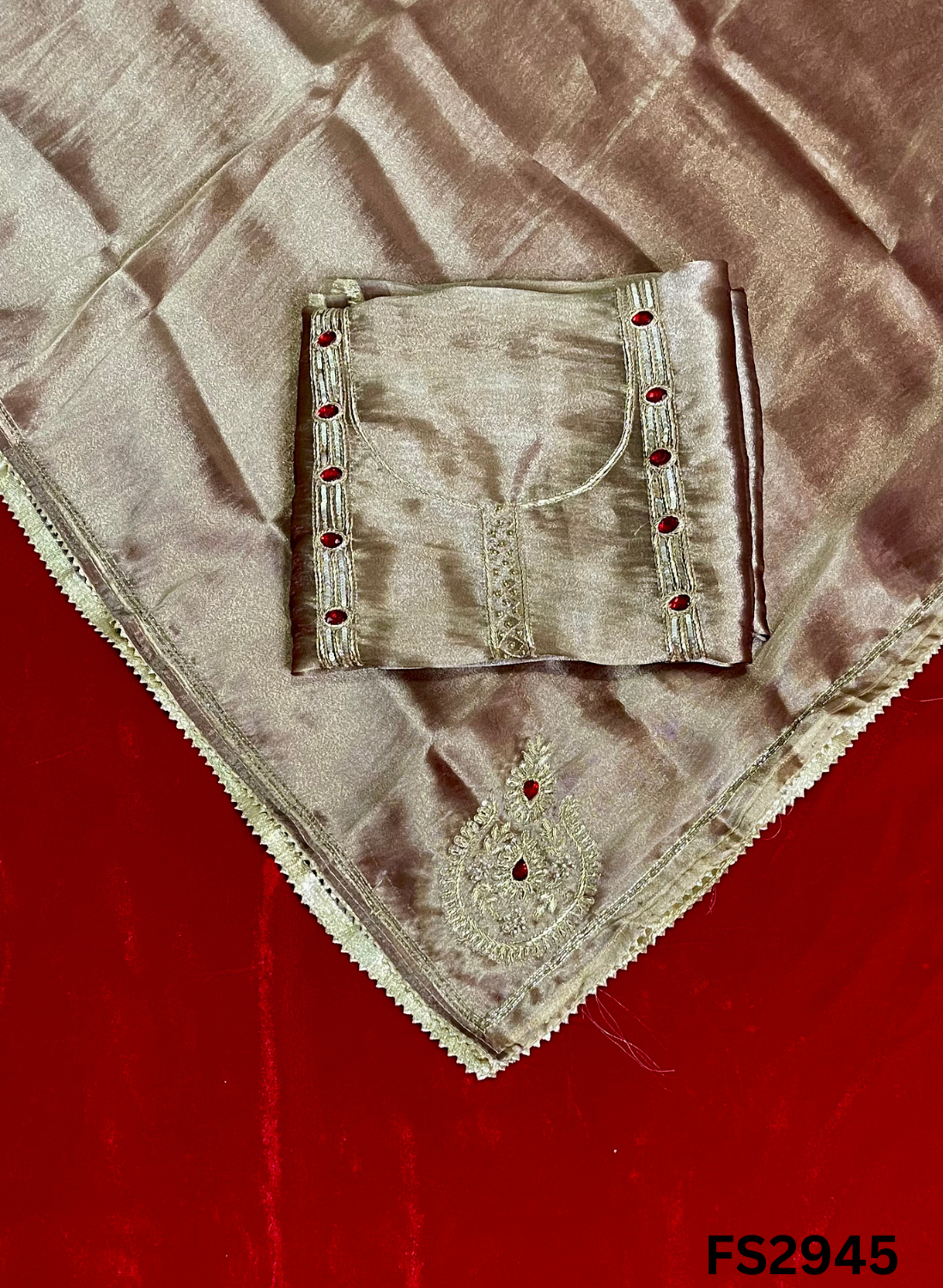FS2945 | Shimmer | Suit | Party Wear | Wedding | Jaggo | Ring Ceremony | Festival