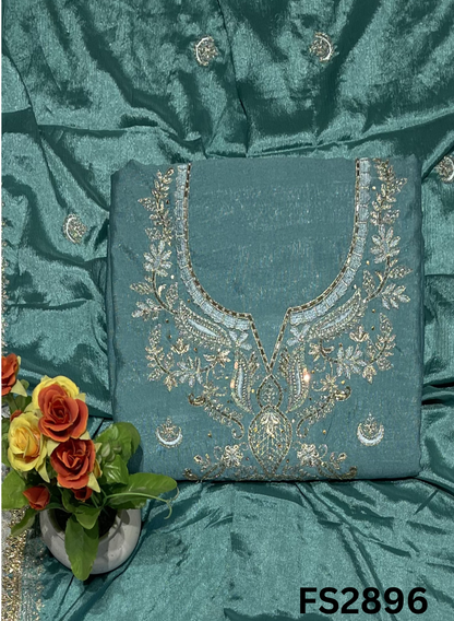 FS2896 | Shimmer Suit | Party Wear | Wedding | Jaggo | Ring Ceremony | Festival