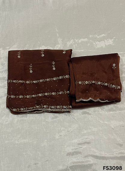 FS3098 | Shimmer  Suit | Party Wear | Wedding | Jaggo | Ring Ceremony | Festival |