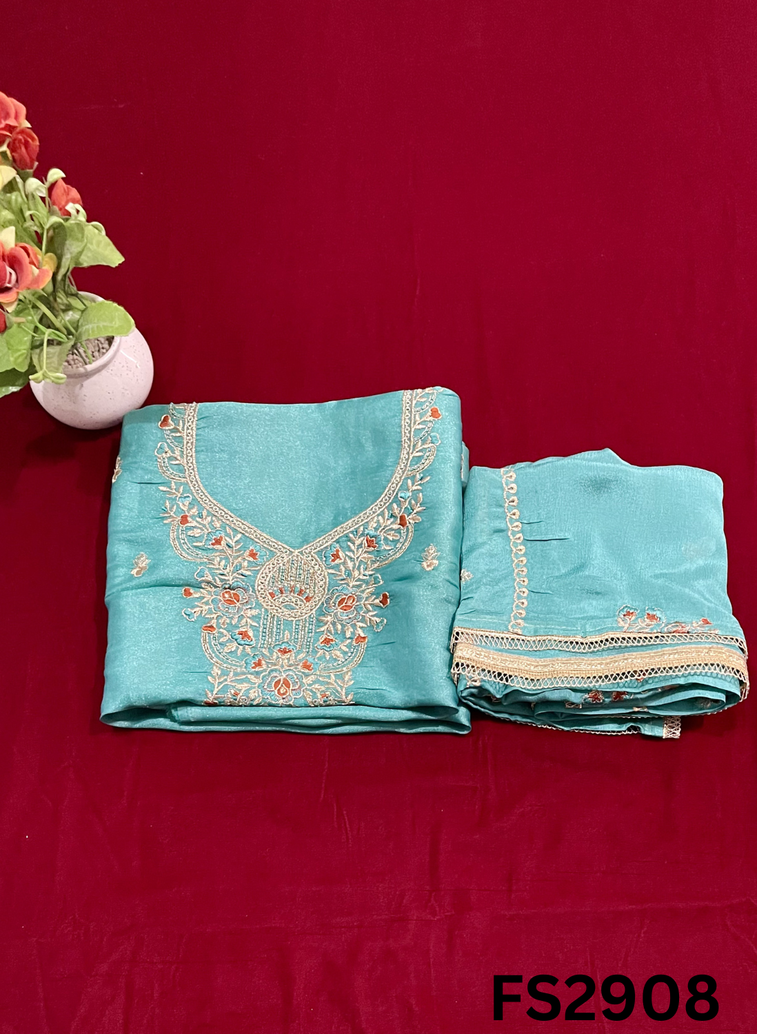 FS2908 | Shimmer Suit | Party Wear | Wedding | Jaggo | Ring Ceremony | Festival
