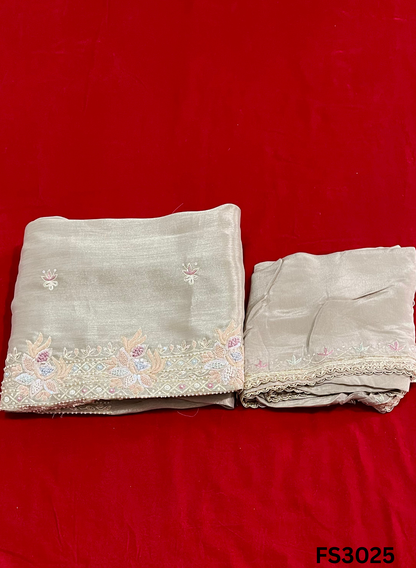 FS3025 | Shimmer  Suit | Party Wear | Wedding | Jaggo | Ring Ceremony | Festival