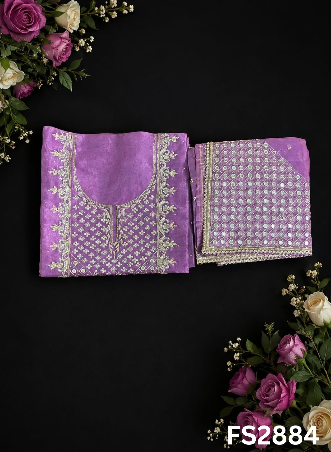 FS2884 | Shimmer  Suit | Party Wear | Wedding | Jaggo | Ring Ceremony | Festival