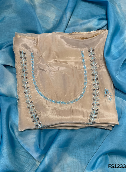 FS1233 | Golden | Silk Organza| Silk Suit | Wedding | Party Wear | Ring Ceremony | Festival Suit | Allover suit