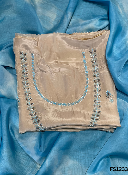 FS1233 | Golden | Silk Organza| Silk Suit | Wedding | Party Wear | Ring Ceremony | Festival Suit | Allover suit