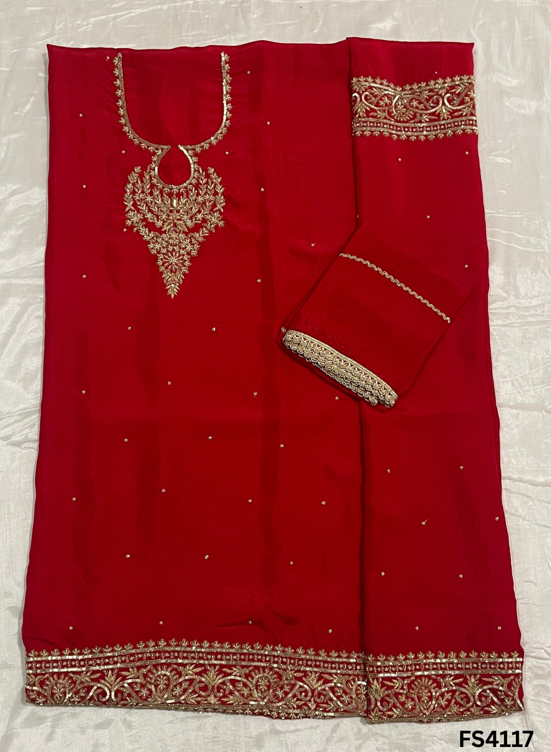 FS4117 | Silk Suit | Jaggo Suit | Party Wear | Ring Ceremony | Festival Suit |