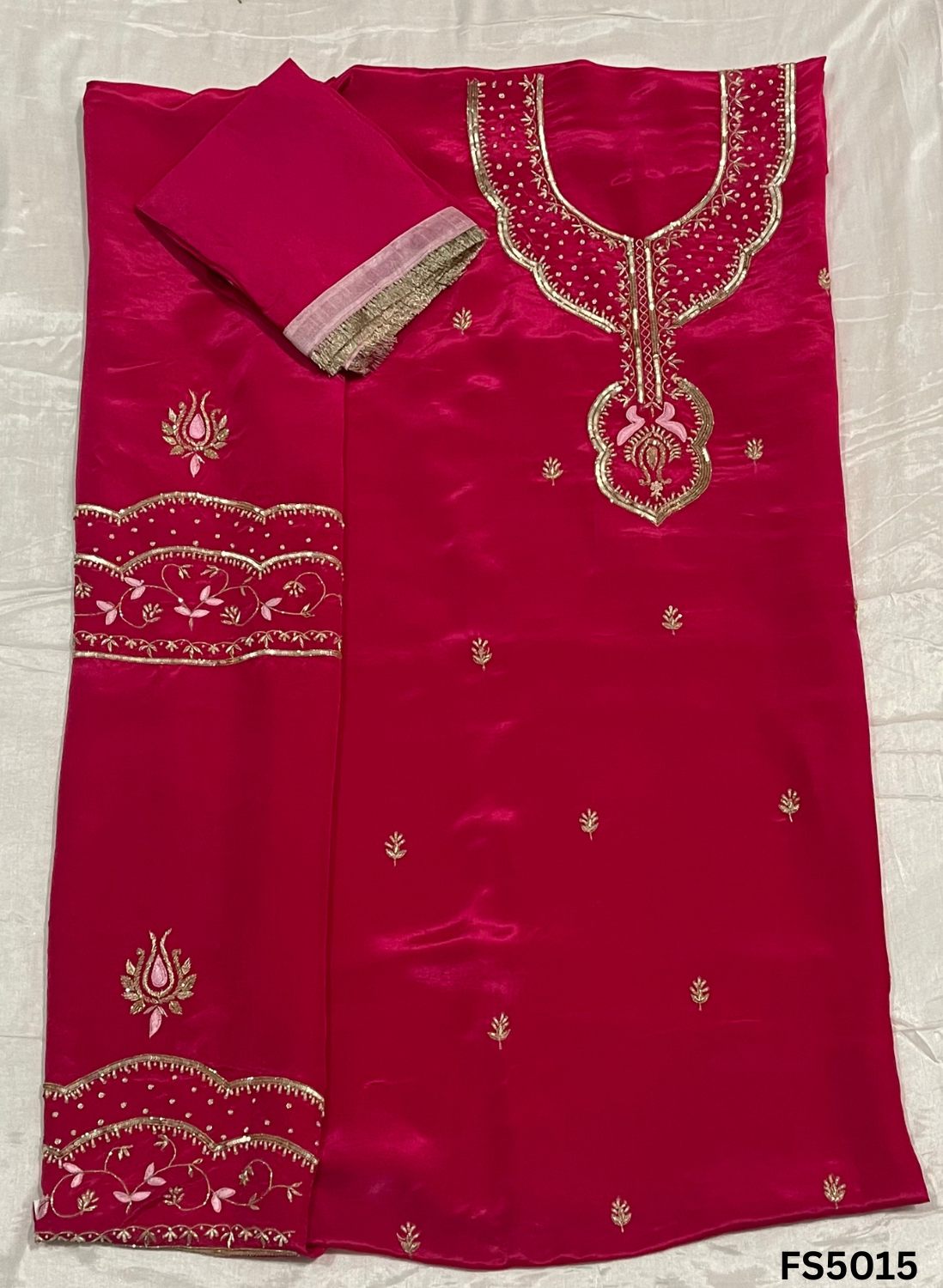 FS5015 | Silk Suit | Party Wear |  Jaggo Wear | Ring Ceremony Suit  | Festival Suit