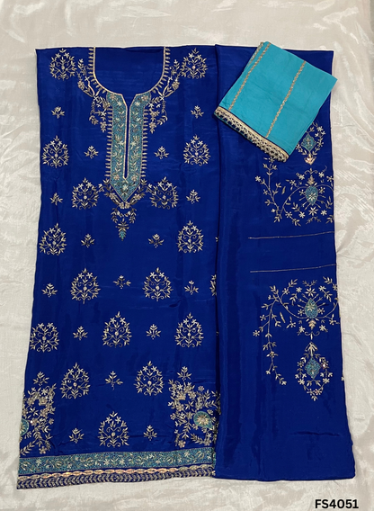 FS4051 | Silk Suit | Party Wear | Ring Ceremony | Festival Suit | Contrast Suit