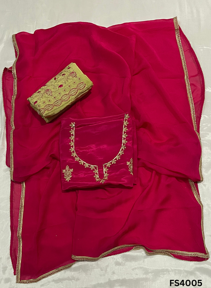 FS4005 | Silk Suit | Party Wear | Ring Ceremony | Festival Suit | Contrast Suit |