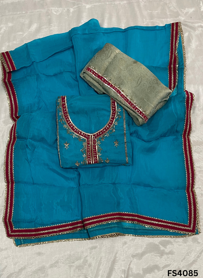 FS4085 | Silk Suit | Party Wear | Ring Ceremony | Festival Suit | Contrast Suit |
