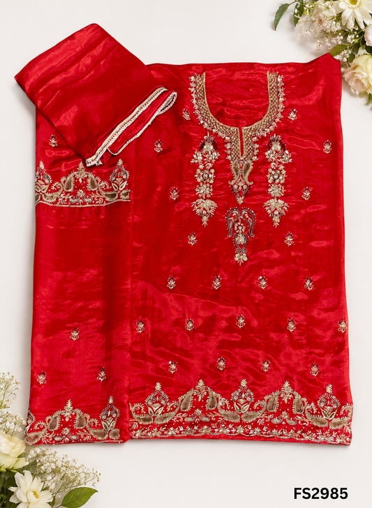 FS2985 | Silk Suit | Wedding | Party Wear | Ring Ceremony | Festival Suit | Allover suit