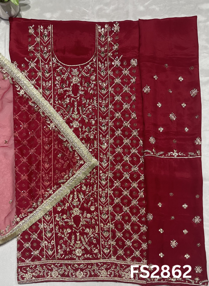FS2862 | Silk Suit | Wedding | Party Wear | Ring Ceremony | Festival Suit | Allover suit