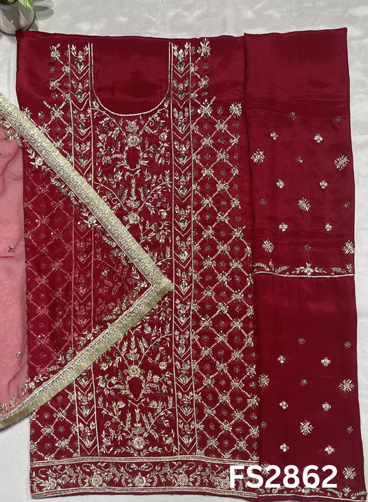 FS2862 | Silk Suit | Wedding | Party Wear | Ring Ceremony | Festival Suit | Allover suit