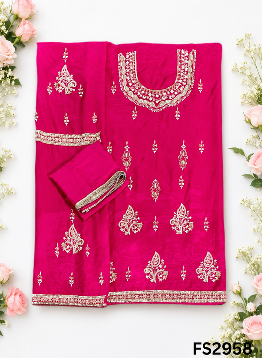 FS2958 | Silk Suit | Wedding | Party Wear | Ring Ceremony | Festival Suit | Allover suit