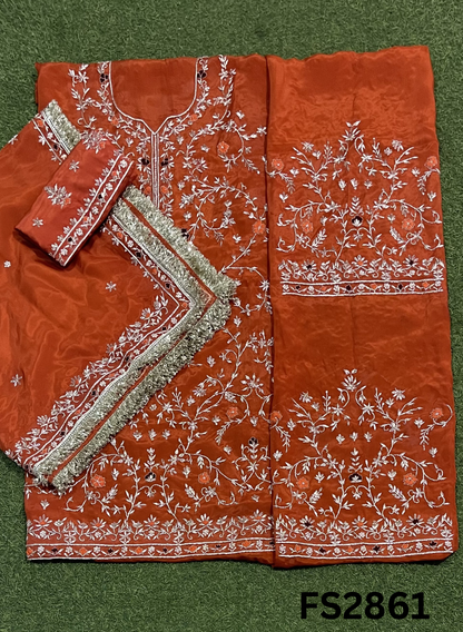 FS2861 | Silk Suit | Wedding | Party Wear | Ring Ceremony | Festival Suit | Allover suit