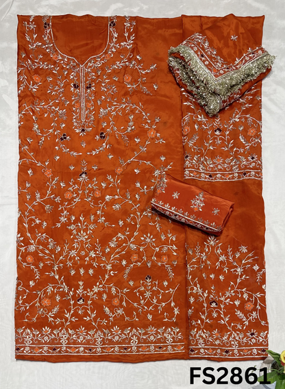 FS2861 | Silk Suit | Wedding | Party Wear | Ring Ceremony | Festival Suit | Allover suit
