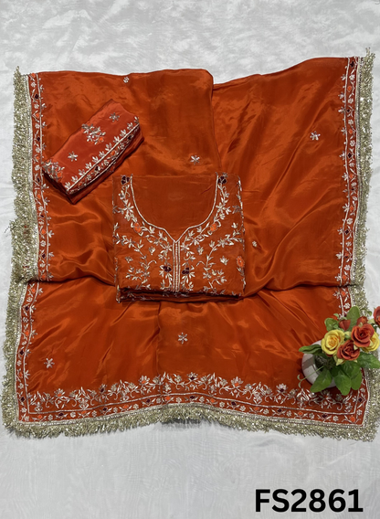 FS2861 | Silk Suit | Wedding | Party Wear | Ring Ceremony | Festival Suit | Allover suit
