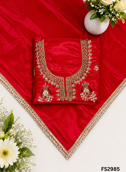 FS2985 | Silk Suit | Wedding | Party Wear | Ring Ceremony | Festival Suit | Allover suit