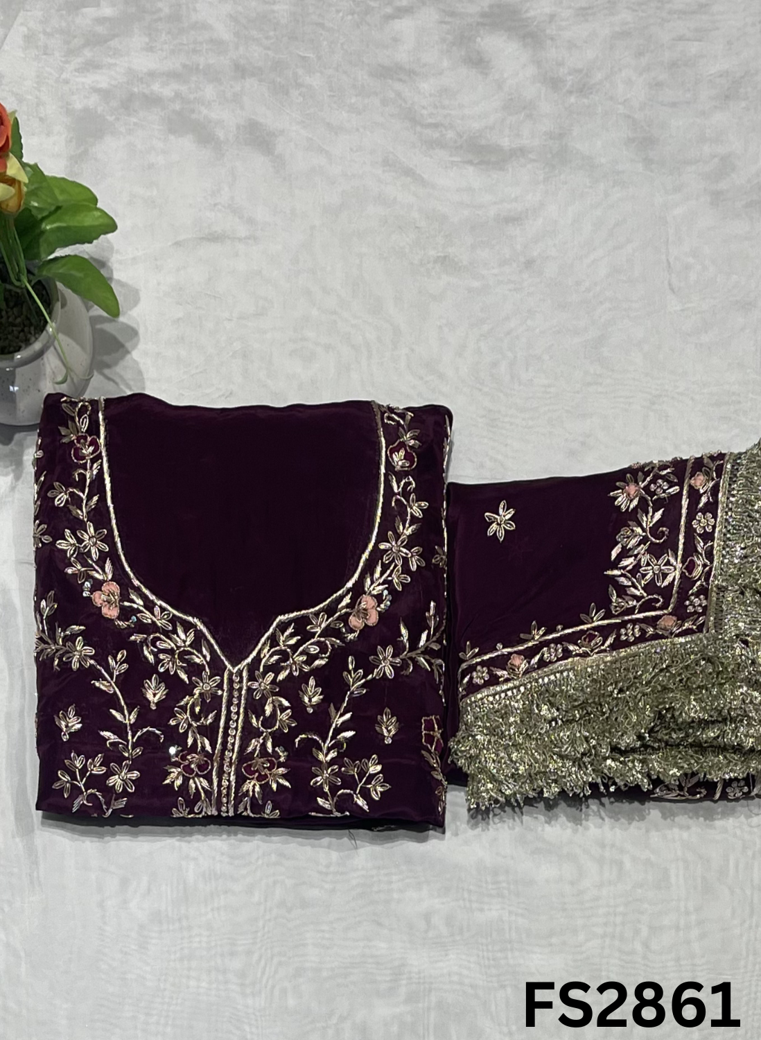 FS2861 | Silk Suit | Wedding | Party Wear | Ring Ceremony | Festival Suit | Allover suit