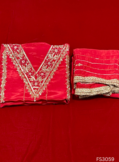 FS3059 | Silk Suit | Wedding | Party Wear | Ring Ceremony | Festival Suit | Allover suit