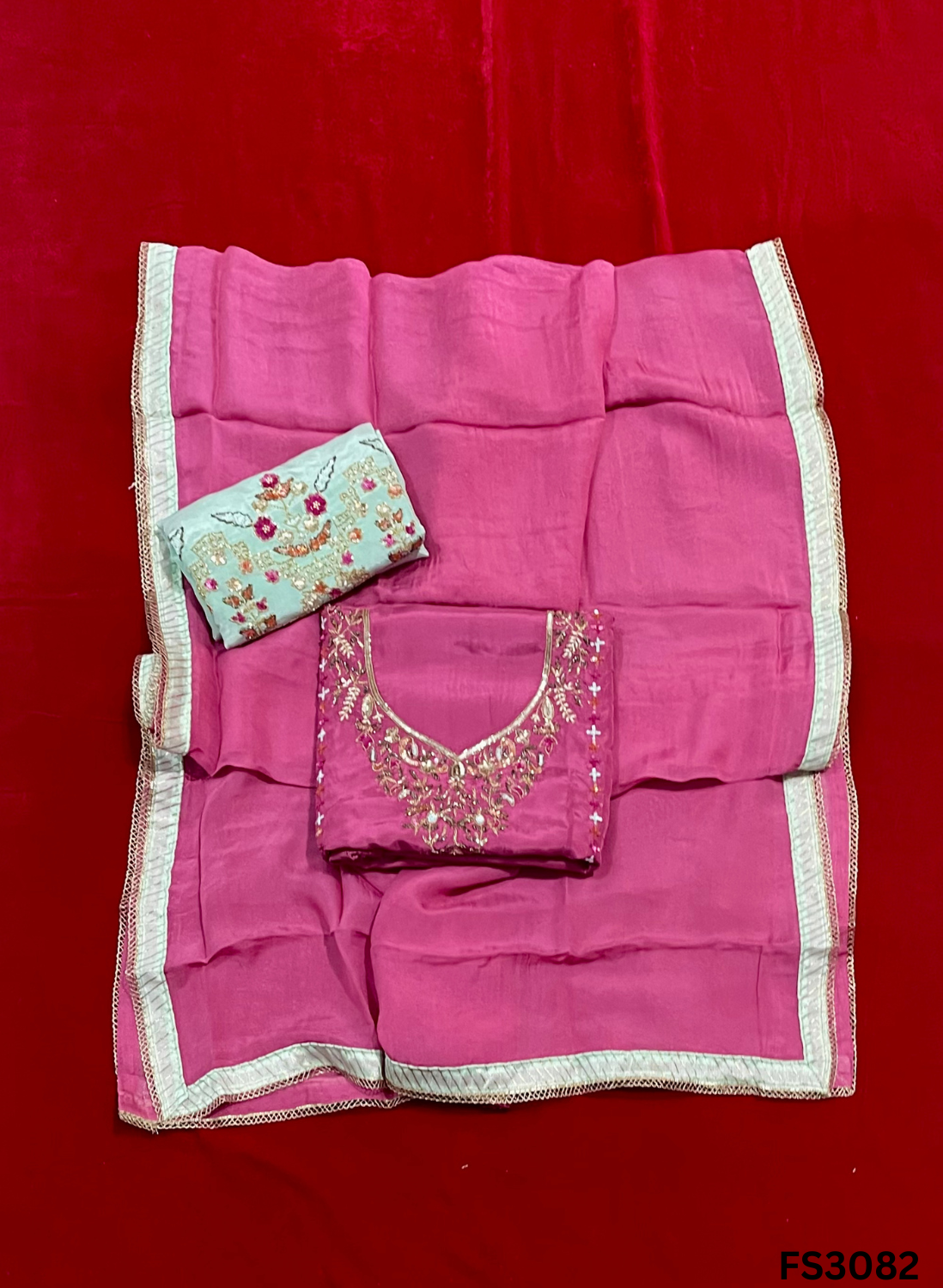 FS3082 | Silk Suit | Wedding | Party Wear | Ring Ceremony | Festival Suit | Contrast  suit