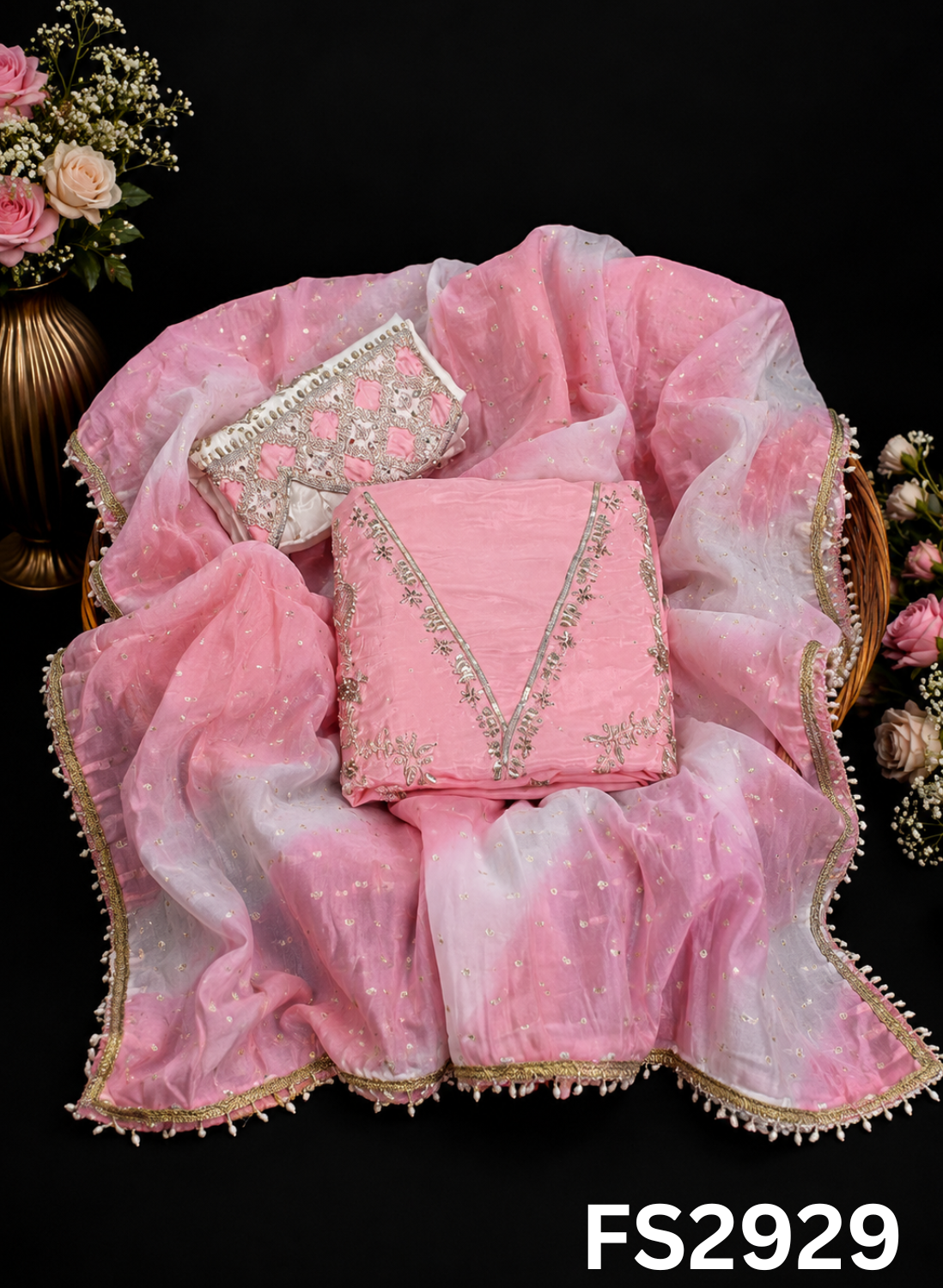 FS2929 | Silk Suit | Wedding | Party Wear | Ring Ceremony | Festival Suit | Contrast suit