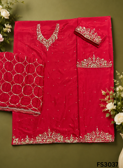 FS3037 | Silk Suit | Wedding | Party Wear | Ring Ceremony | Festival Suit |