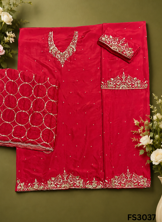 FS3037 | Silk Suit | Wedding | Party Wear | Ring Ceremony | Festival Suit |