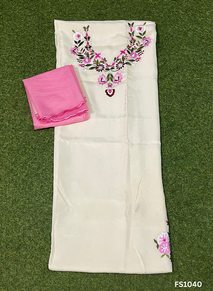 FS1040 | Off-White | Silk Suit | Wedding | Party Wear | Ring Ceremony | Festival Suit | Allover suit