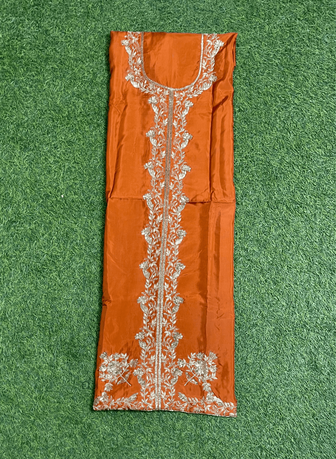 Rust | Silk Suit | Party Wear | Wedding | Jaggo | Ring Ceremony | Festival | FS498 FS498