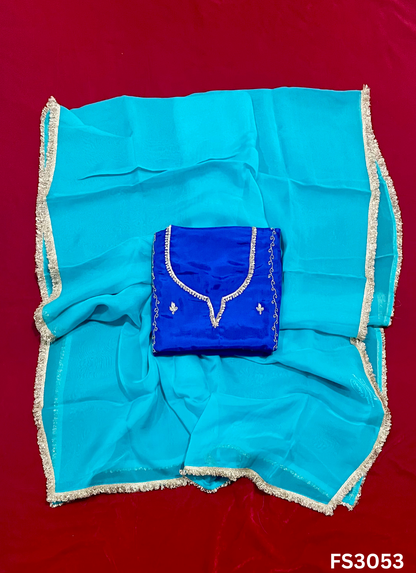 FS3053 | Silk |  Wedding | Party Wear | Ring Ceremony | Festival Suit  | Contrast |