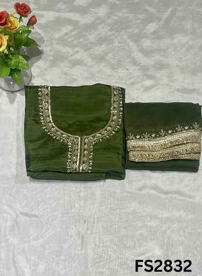 FS2832 | Raw Silk Suit | Party Wear | Jaggo Wear | Weeding Suit