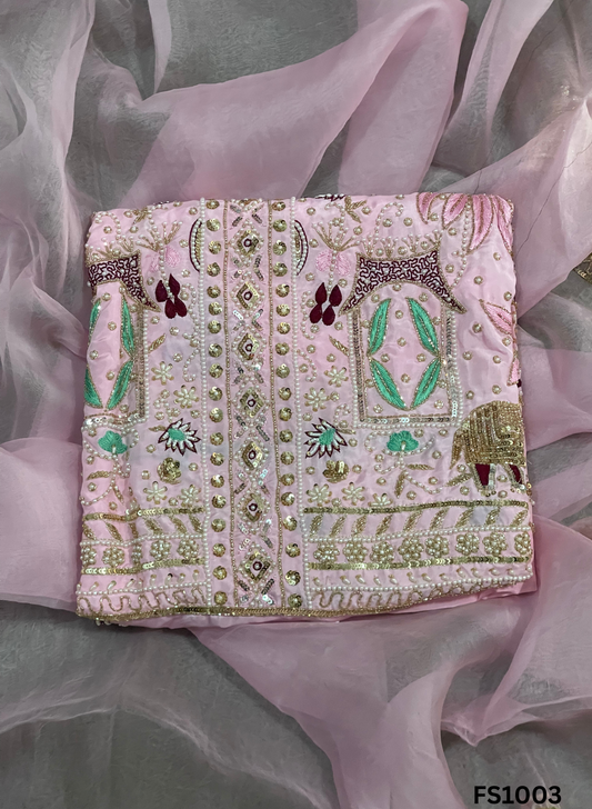 FS1003| Baby-Pink | Silk Suit | Wedding | Party Wear | Ring Ceremony | Festival Suit | Allover suit