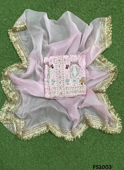 FS1003| Baby-Pink | Silk Suit | Wedding | Party Wear | Ring Ceremony | Festival Suit | Allover suit