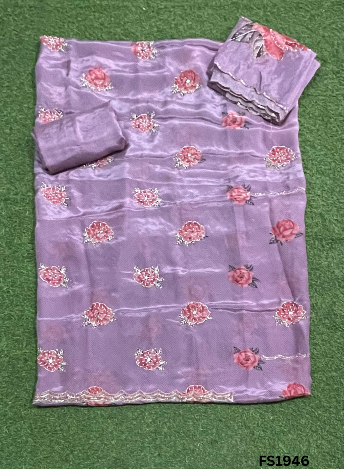 FS1946 | Levender | Silk | Party Wear | Wedding | Jaggo | Ring Ceremony | Festival