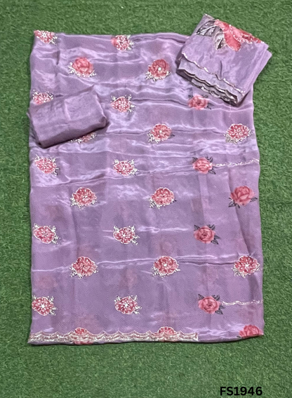 FS1946 | Levender | Silk | Party Wear | Wedding | Jaggo | Ring Ceremony | Festival