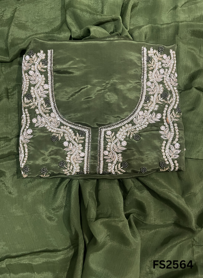 FS2564 |  RUST | Silk | Party Wear | Wedding | Jaggo | Ring Ceremony | Festival