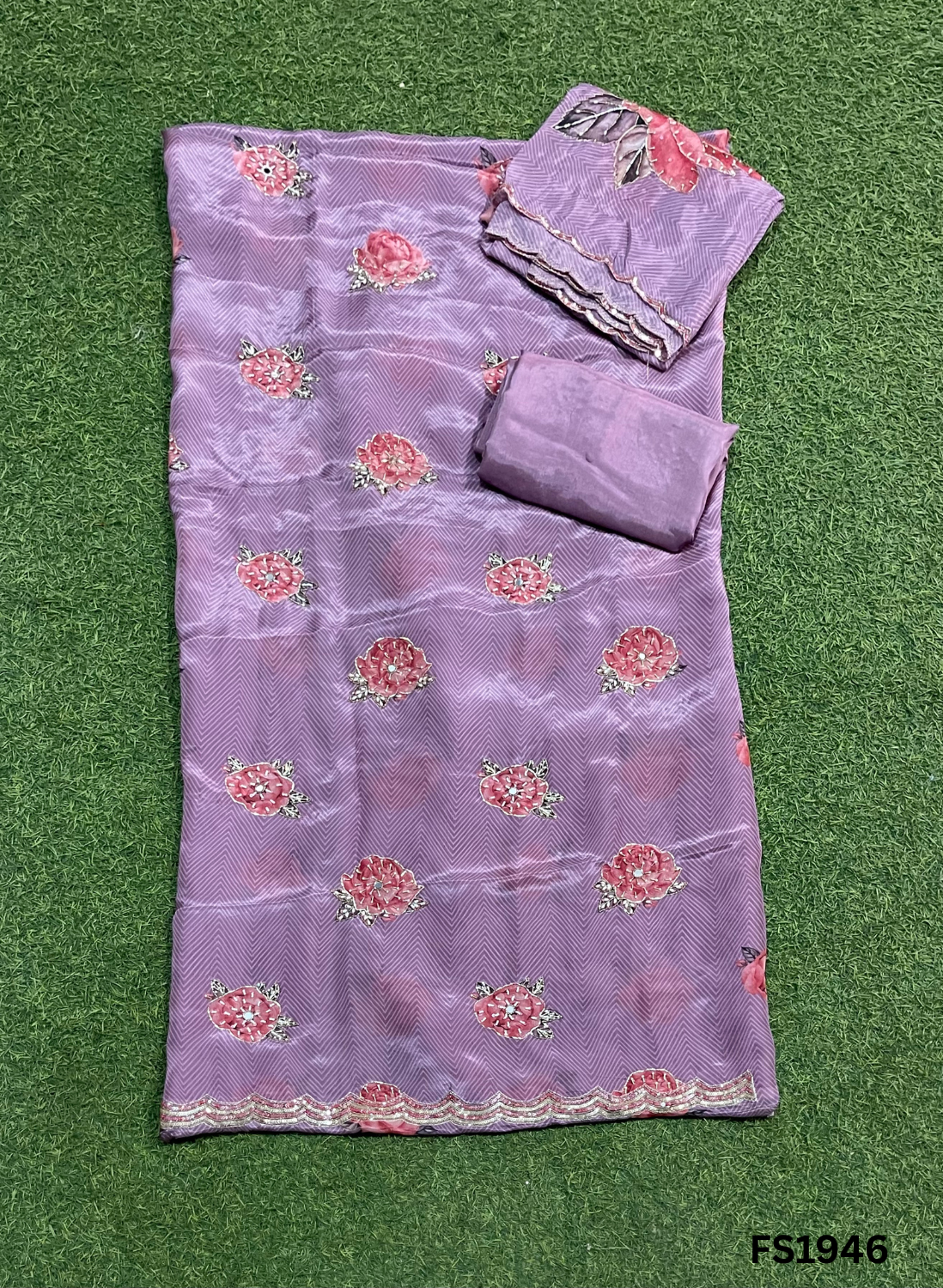 FS1946 | Levender | Silk | Party Wear | Wedding | Jaggo | Ring Ceremony | Festival