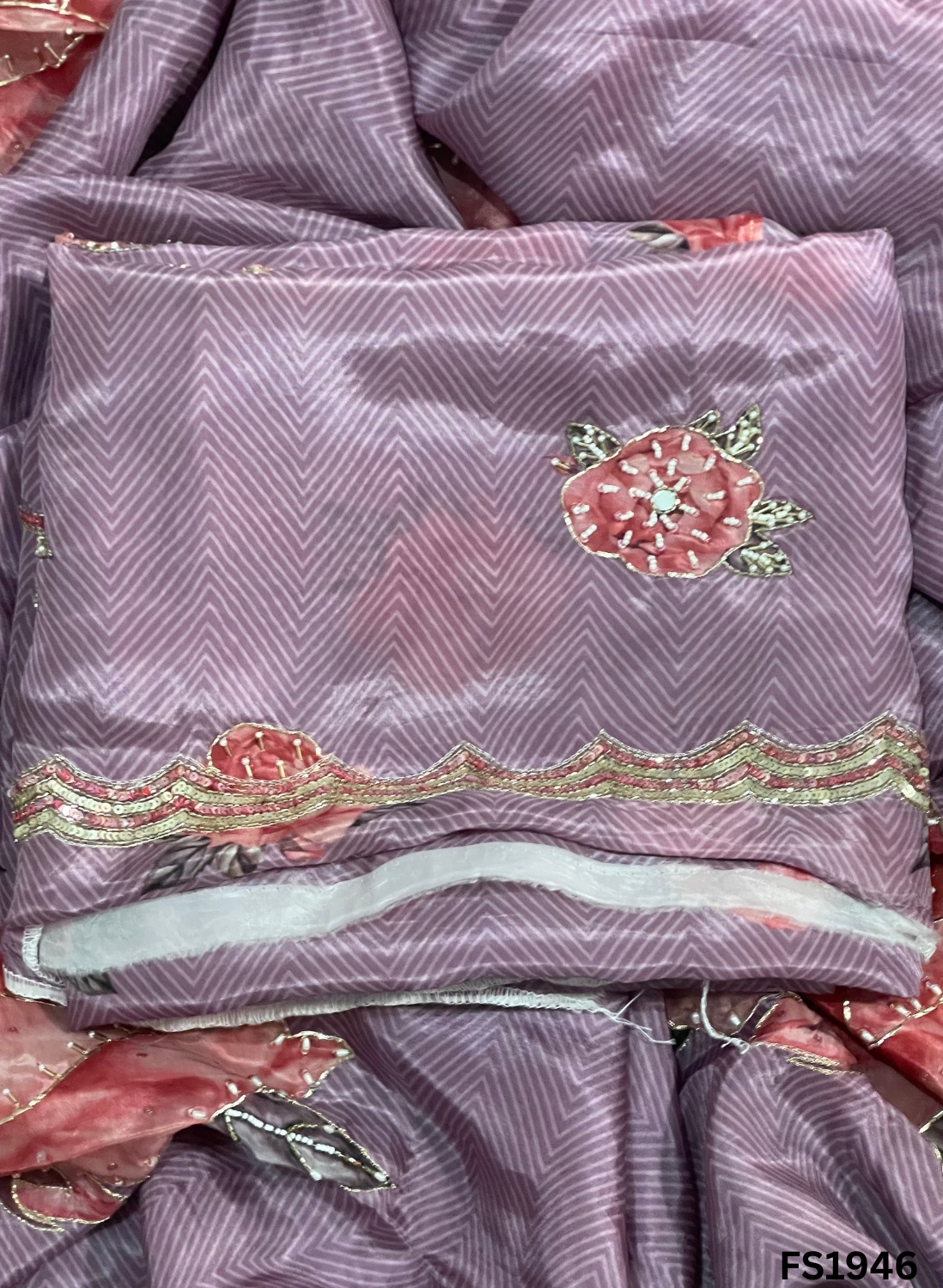 FS1946 | Levender | Silk | Party Wear | Wedding | Jaggo | Ring Ceremony | Festival