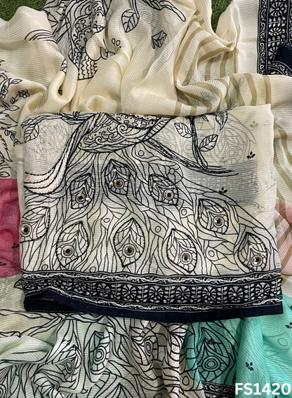 FS1420 | Grey | Tebi-Silk | Suit | Wedding | Party Wear | Ring Ceremony | Festival Suit | Allover suit |