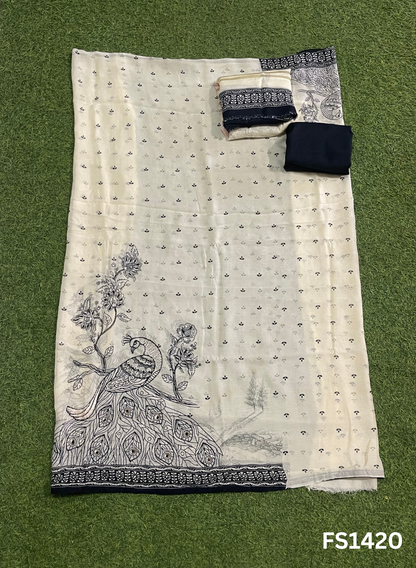 FS1420 | Grey | Tebi-Silk | Suit | Wedding | Party Wear | Ring Ceremony | Festival Suit | Allover suit |