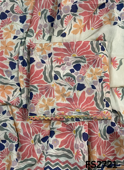 FS2721 | Tebi Muslin Cotton Suit | Casual wear | Summer Suits | Regular wear