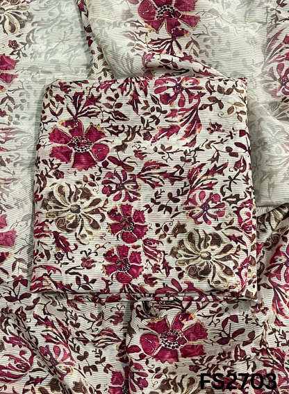 FS2703 | Tebi Muslin Cotton Suit | Casual wear | Summer Suits | Regular wear