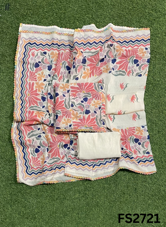 FS2721 | Tebi Muslin Cotton Suit | Casual wear | Summer Suits | Regular wear