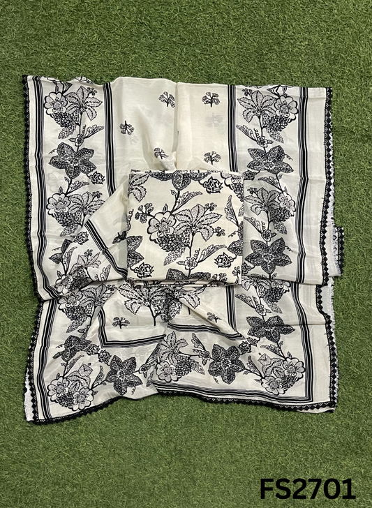 FS2701 | Tebi Muslin Cotton Suit | Casual wear | Summer Suits | Regular  wear