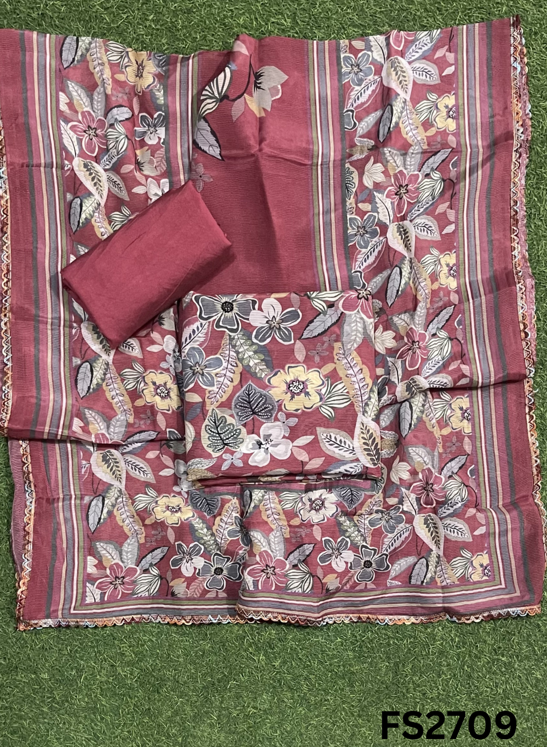 FS2709 | Tebi Muslin Cotton Suit | Casual wear | Summer Suits | Regular  wear |